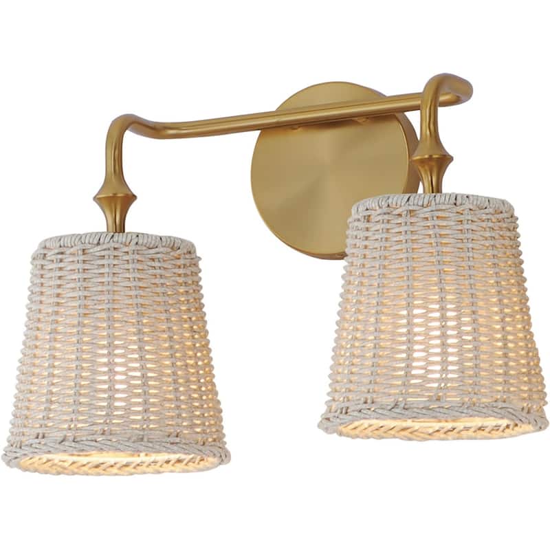 Maxim 21482WWT Baja 2 Light 15" Wide Vanity Light - Natural Aged Brass