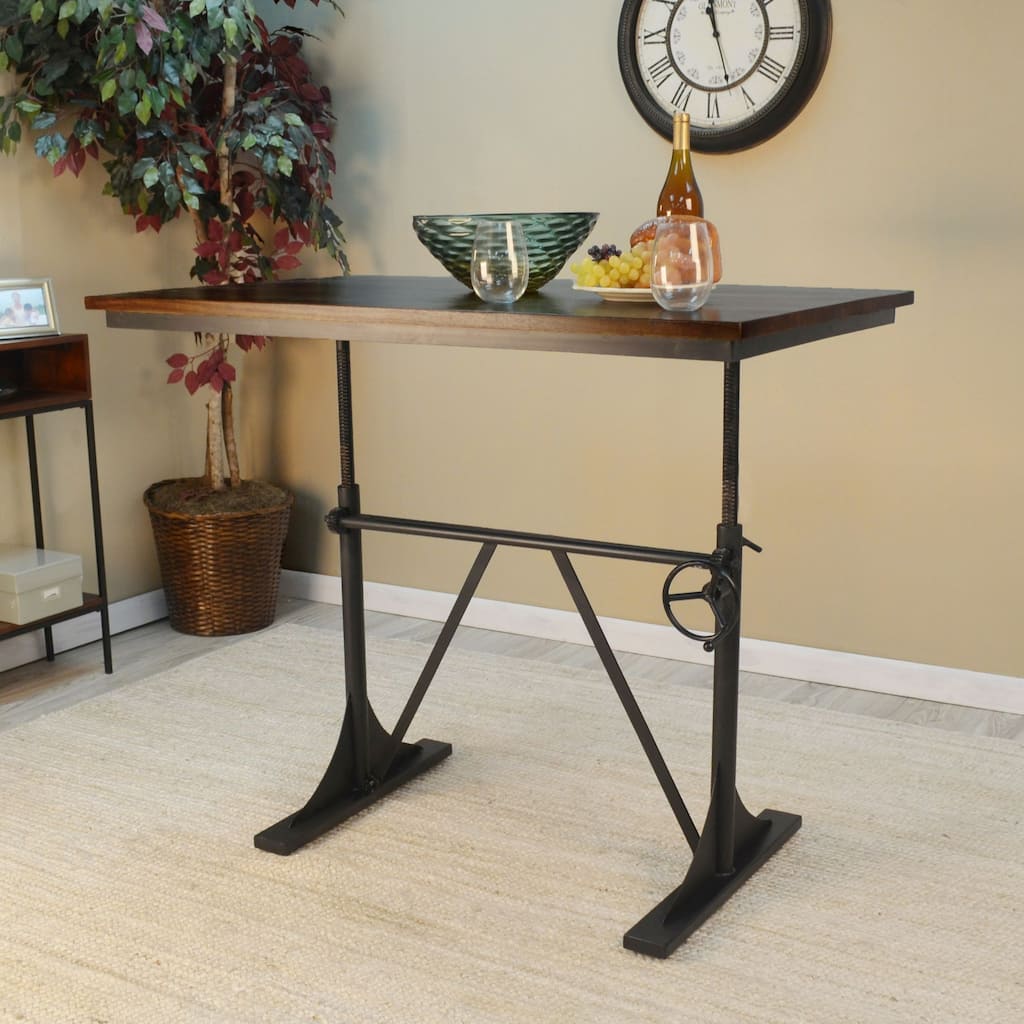 Height Adjustable Desk - 48" - Brown and Black