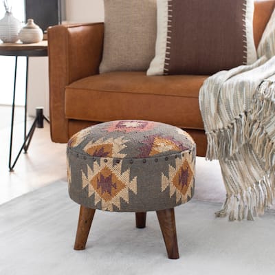 Artistic Weavers Bryony Jute & Wool Upholstered Stool