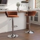 preview thumbnail 26 of 198, Modern Velvet Adjustable Swivel Bar Stools Set of 2