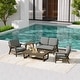 preview thumbnail 56 of 99, 5-Piece Teak Outdoor Conversation Set with Tables.