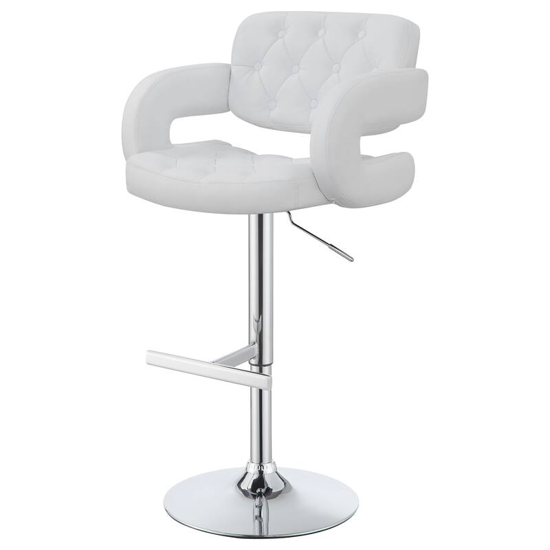 Brandi Adjustable Height Upholstered Tufted Bar Stool