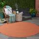 Nourison Positano Ombre Casual Modern Indoor/Outdoor Rug - 8' x Round - Terracotta