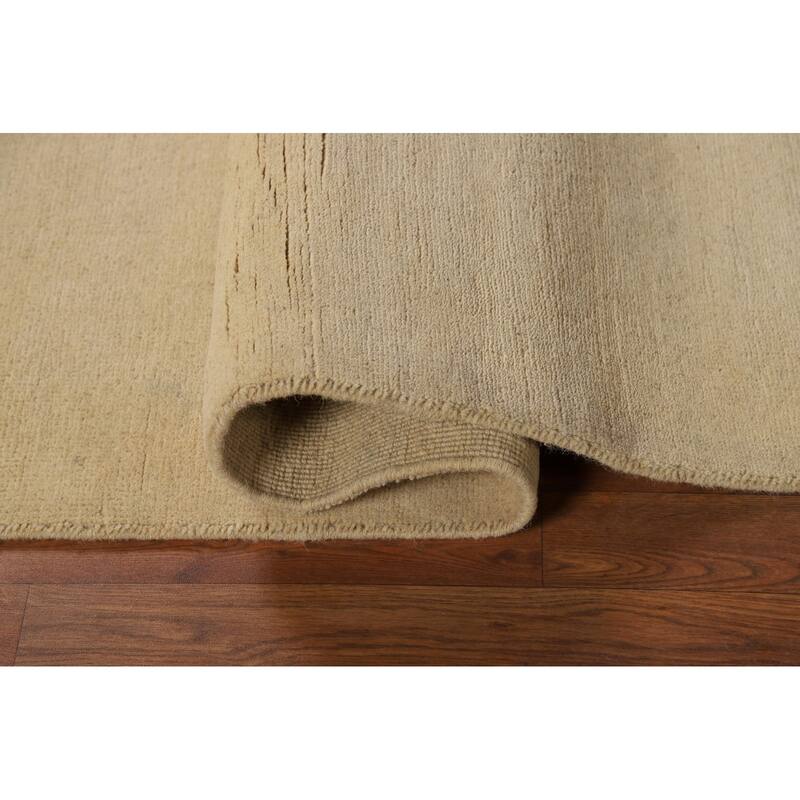Solid Modern Gabbeh Oriental Foyer Rug Handmade Wool Carpet - 3'5"x 6'5"