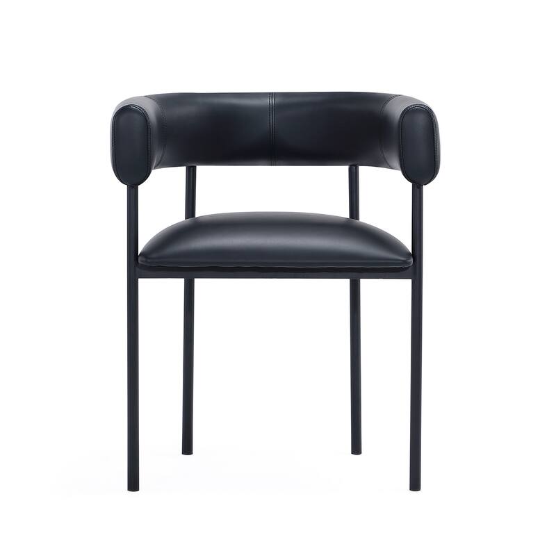 Onda Metal Vegan Leather Dining Chair