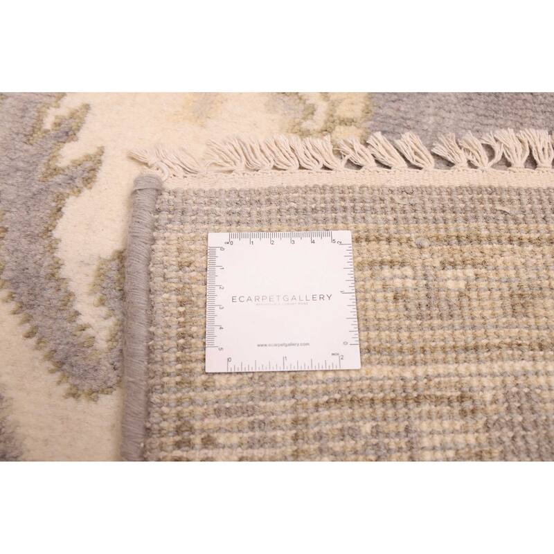 ECARPETGALLERY Hand-knotted Royal Oushak Dark Grey Wool Rug - 7'10 x 10'1