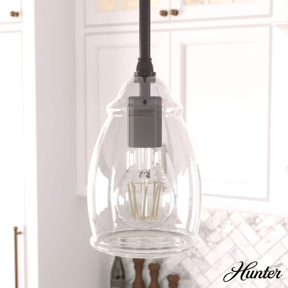 Hunter Dunshire 1-Light Dome Pendant - Kitchen Island, Dining Room, Entry - Modern Farmhouse, Transitional, Contemporary
