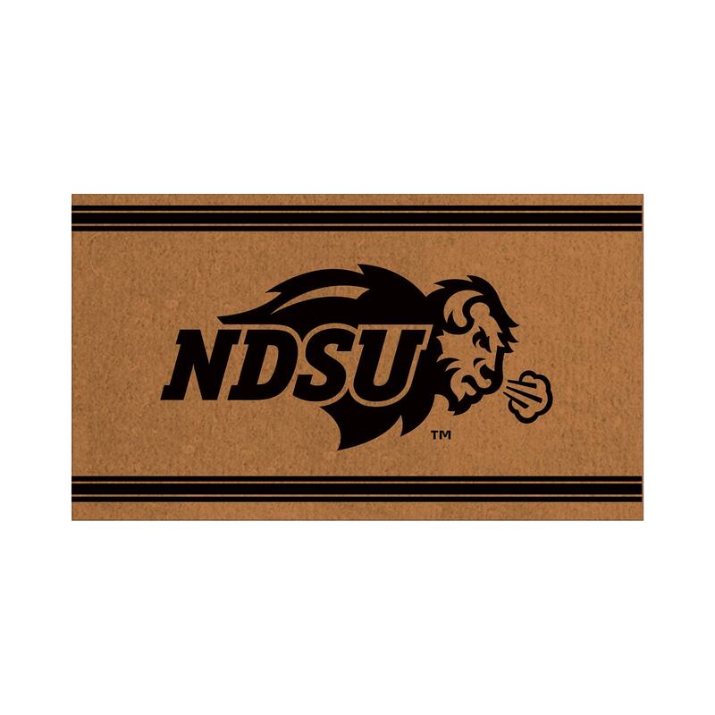 North Dakota State University Monochrome Indoor/Outdoor Coir Door Mat - 28" x 16"