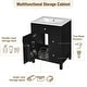 preview thumbnail 45 of 53, GDFStudio - Cielo 24" Bathroom Vanity with Ceramic Sink, 2 Soft Close Drawers, Door & Storage Racks