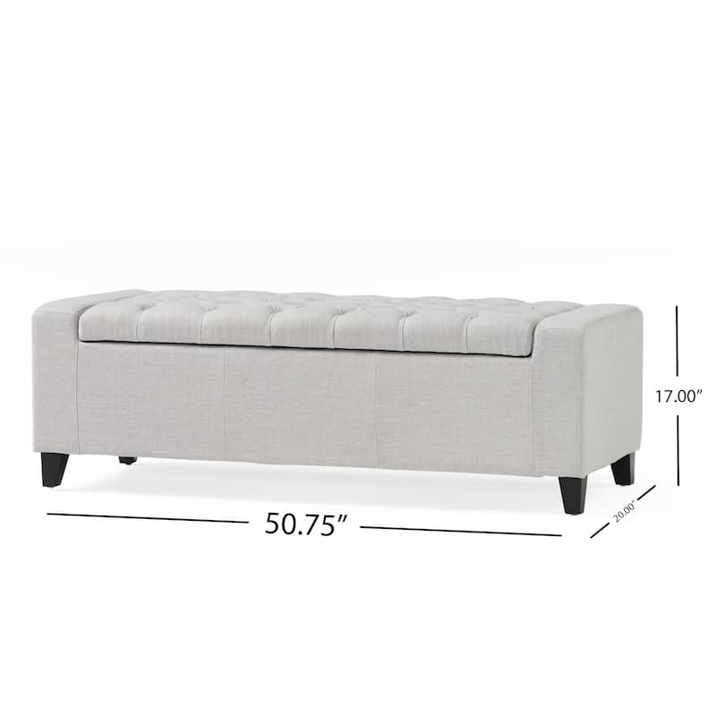Hikaru Fabric Storage Ottoman by Christopher Knight Home