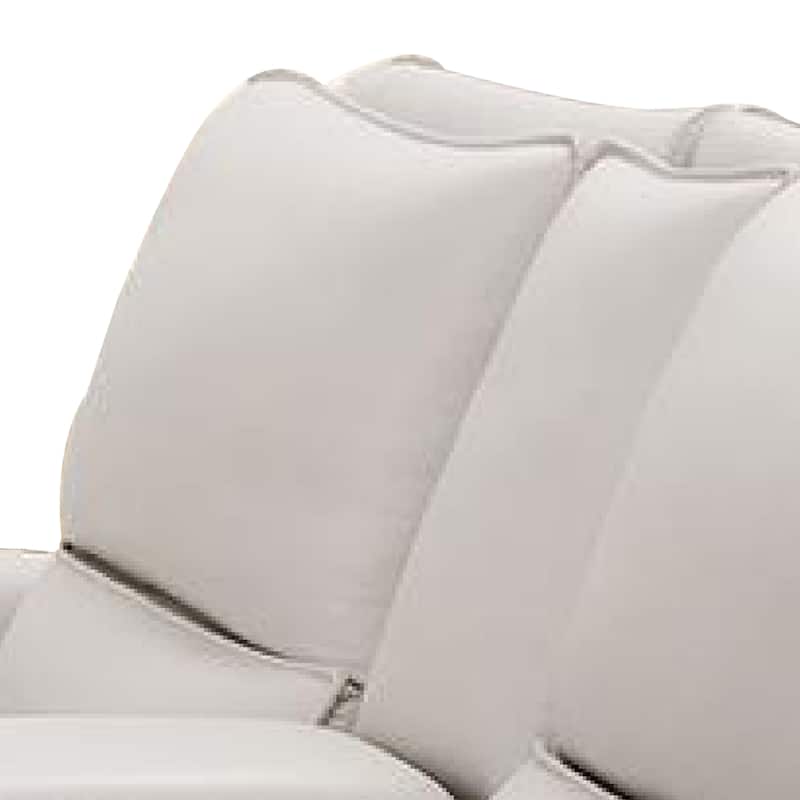 Pono Power Recliner Loveseat, Beige Top Grain Leather Zero Gravity