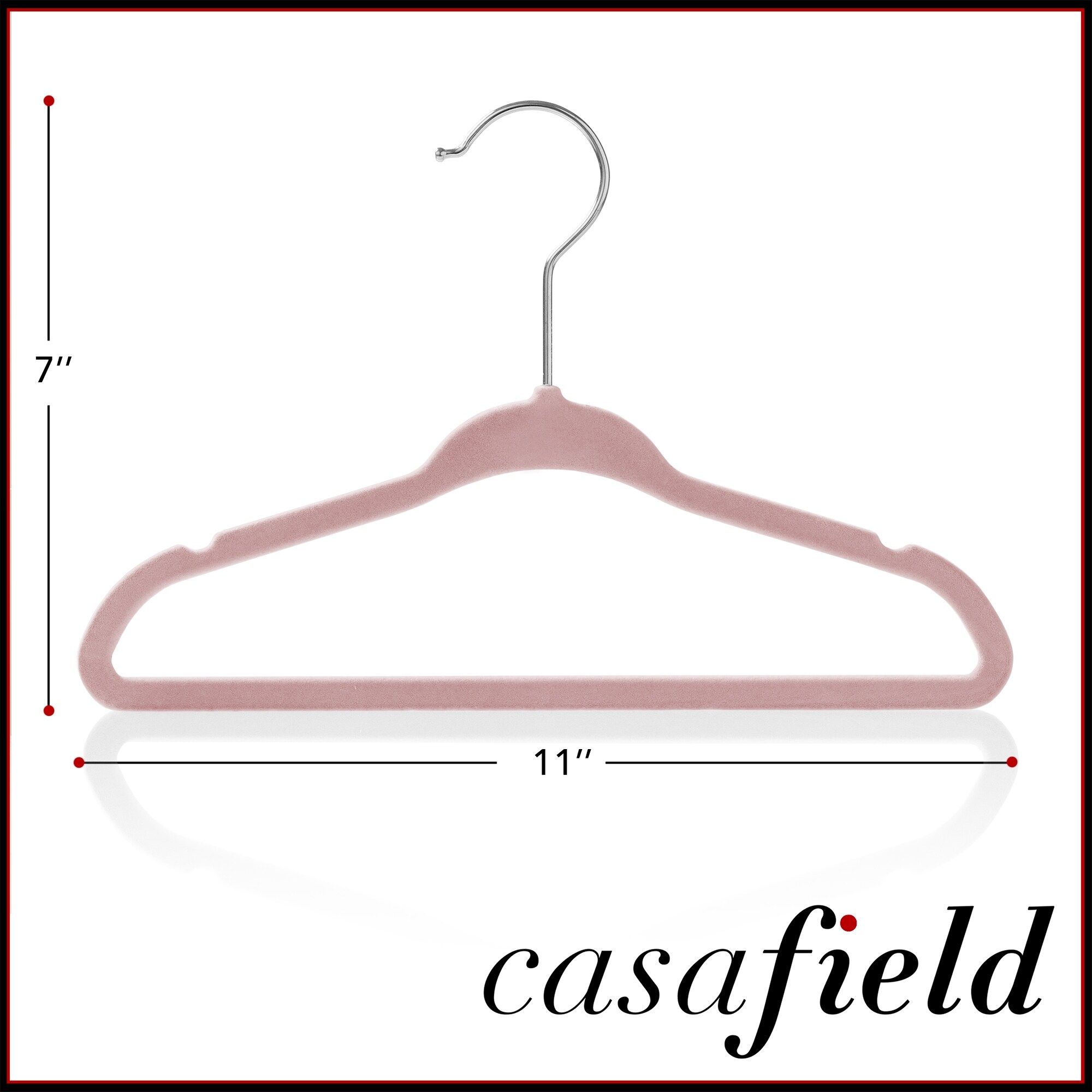 Casafield 100 Velvet Baby Hangers for Infant & Toddler Clothes, 11 inch - Light Blue