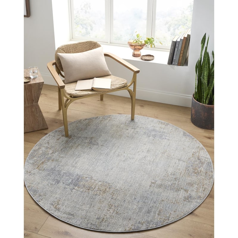 Livabliss Industrial Avant Garde Abstract Area Rug - 9' x 12'2" - Grey/Brown