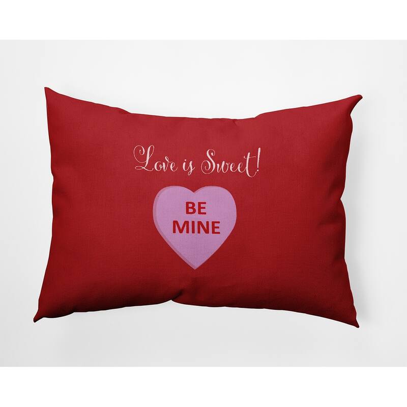 Love Is Sweet Valentines Day Decorative Throw Pillow - 14" x 20" - Buddah