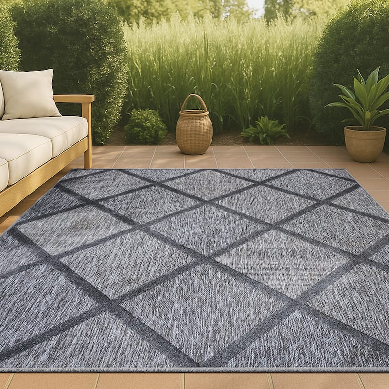 JONATHAN Y Talaia Diamond Trellis Indoor/Outdoor Area Rug
