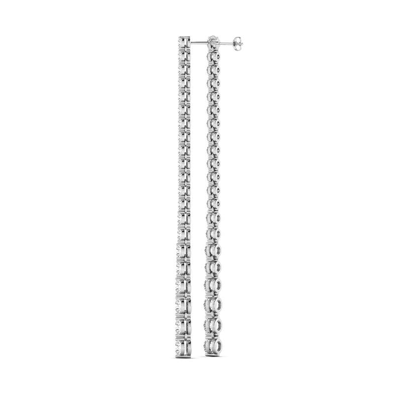 Marquee 2 1/4 CTW Diamond Dangle Earrings in 14K White Gold