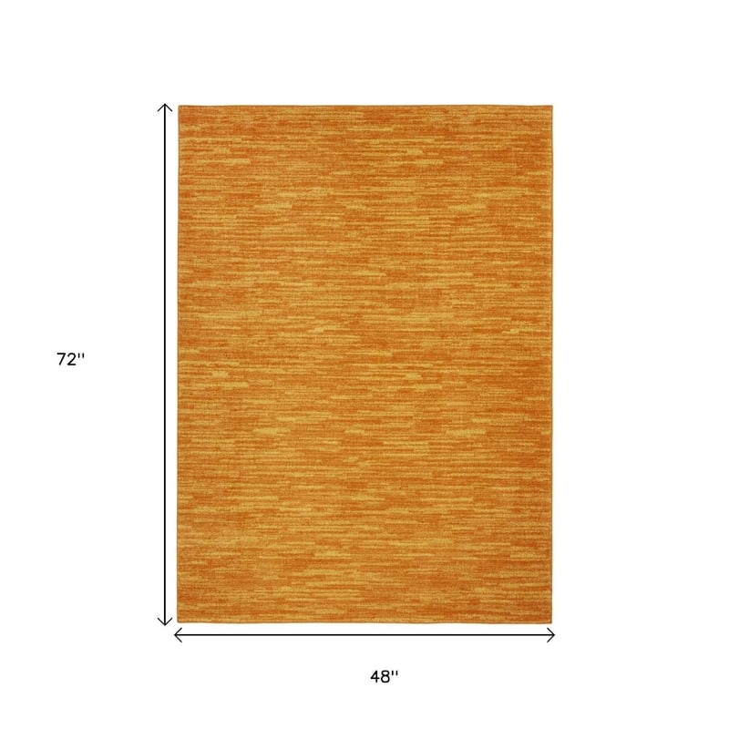 HomeRoots Contemporary Rectangle Outdoor Rug - 4' X 6'