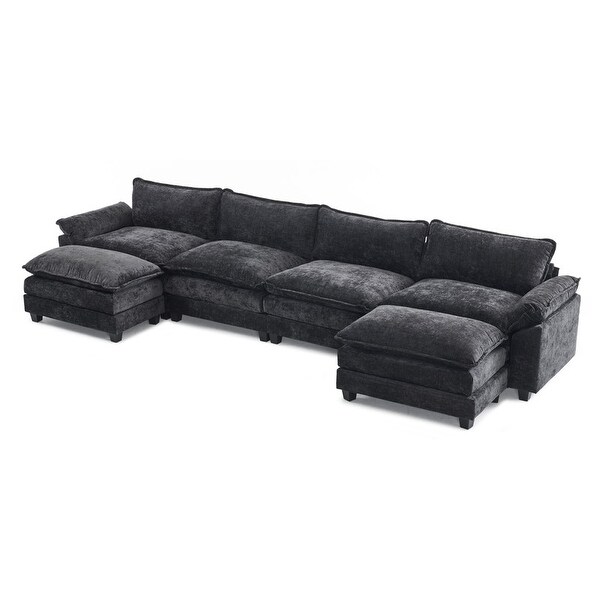 Double Layer Cushion Cloud Couch, Moludar Sofa With Double Layer Cushion Cloud Couch, Moludar Sofa With