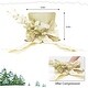 preview thumbnail 8 of 6, Sparkling Champagne Gold Santa Hat Tree Topper with Bow & Snowflakes - 25cm Festive Decor for Xmas Tree & Tabletop.