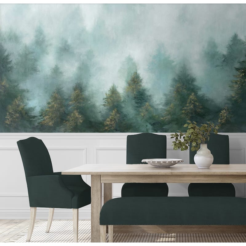 NextWall Daybreak Forest Peel and Stick Wall Mural