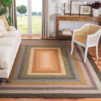 SAFAVIEH Handmade Braided Jo Americana Country Casual Rug