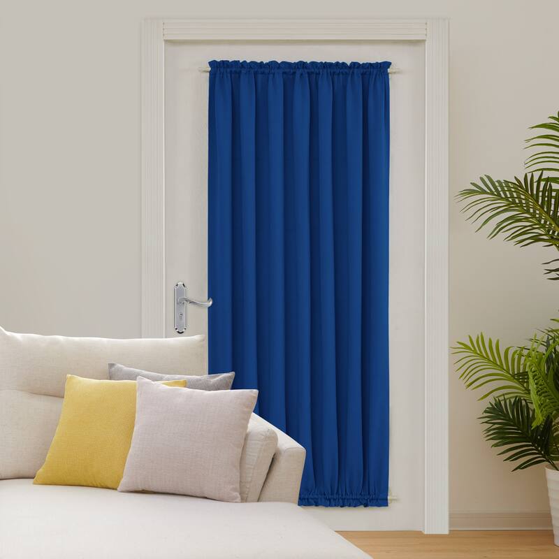 Deconovo French Door Curtain with Rod Pocket and Tieback 1 Panel - W54 x L72 - Royal Blue