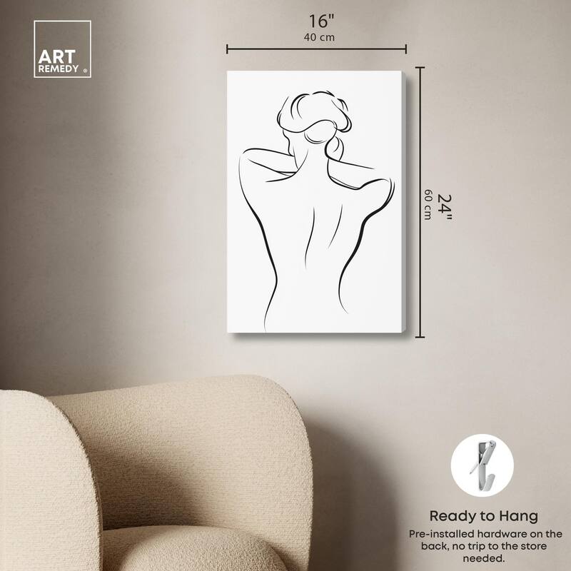 Woman in Contour II Canvas by Art Remedy, Gallery Wrapped