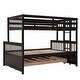 preview thumbnail 29 of 55, Separable Twin-Over-Full Bunk Bed Wooden Kids Bed with Twin Size Trundle,Guardrails,Drawers for Bedroom