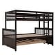preview thumbnail 10 of 17, Twin Over Full Bunk Bed With Twin size Trundle And Drawers