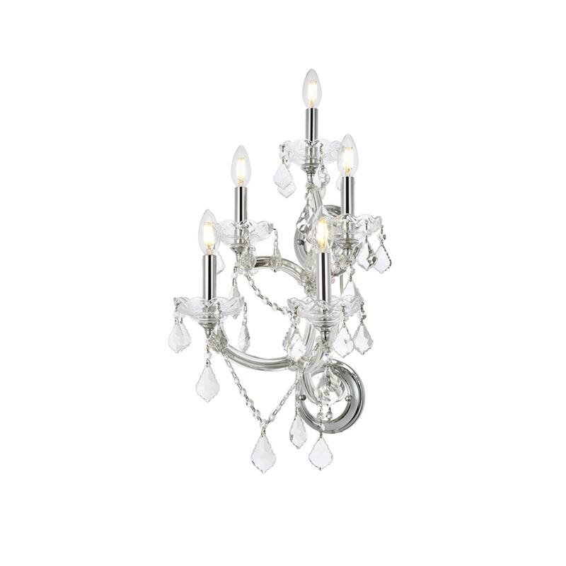 Fleur Illumination Collection Wall Sconce D:12in H:29.5in E:11.5in Lt:5 Chrome Finish