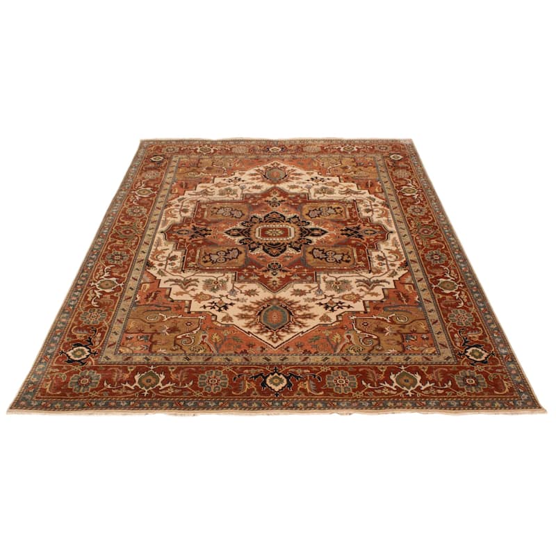 ECARPETGALLERY Hand-knotted Jules Sultane Ivory Wool Rug - 8'10 x 11'11