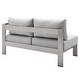 preview thumbnail 6 of 21, Shore Sunbrella Outdoor Patio Aluminum 9 Piece Sectional Sofa Set