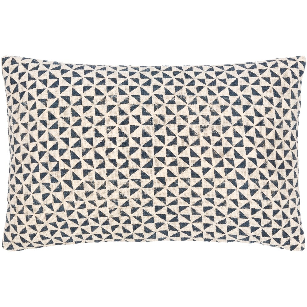 Crew Triangle Patterned Cotton Throw Pillow