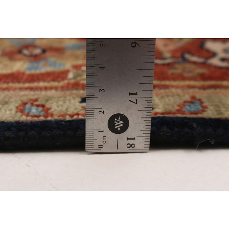 ECARPETGALLERY Hand-knotted Jules Sultane Dark Navy Wool Rug - 5'8 x 8'6