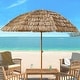 preview thumbnail 2 of 11, 8Ft,Thatch Patio Tiki Umbrella,Tropical Raffia ,Hawaiian Hula Beach Umbrella,Straw umbrella