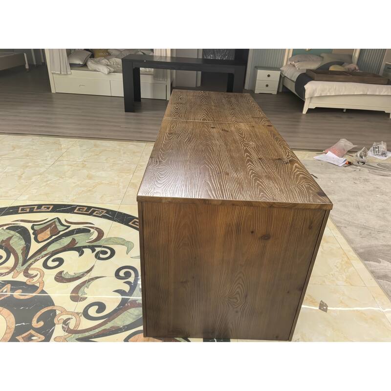 78.7 Inch Solid Wood Executive Desk, Large Computer Desk for Home Office