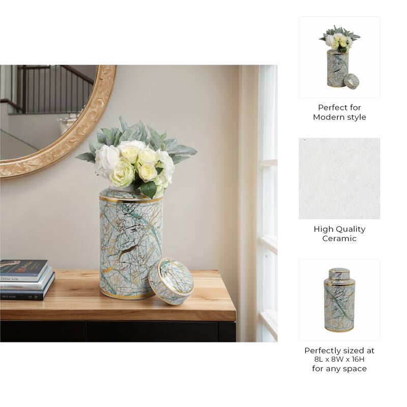 Ceramic Modern Decorative Jar with Lid