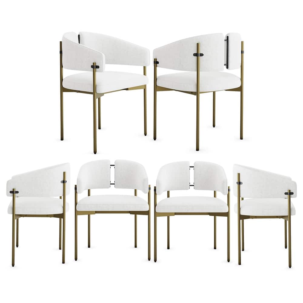 Classic and Luxurious Barrel Dining Chairs with Arms