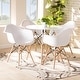 preview thumbnail 1 of 9, Galen Modern and Contemporary Plastic and Wood Dining Set (5pc)