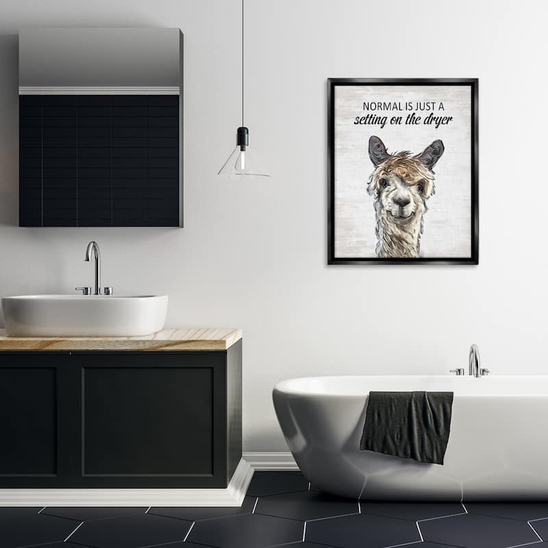 Stupell Normal is Just Dyer Setting Framed Floater Canvas Wall Art Design By Lettered and Lined