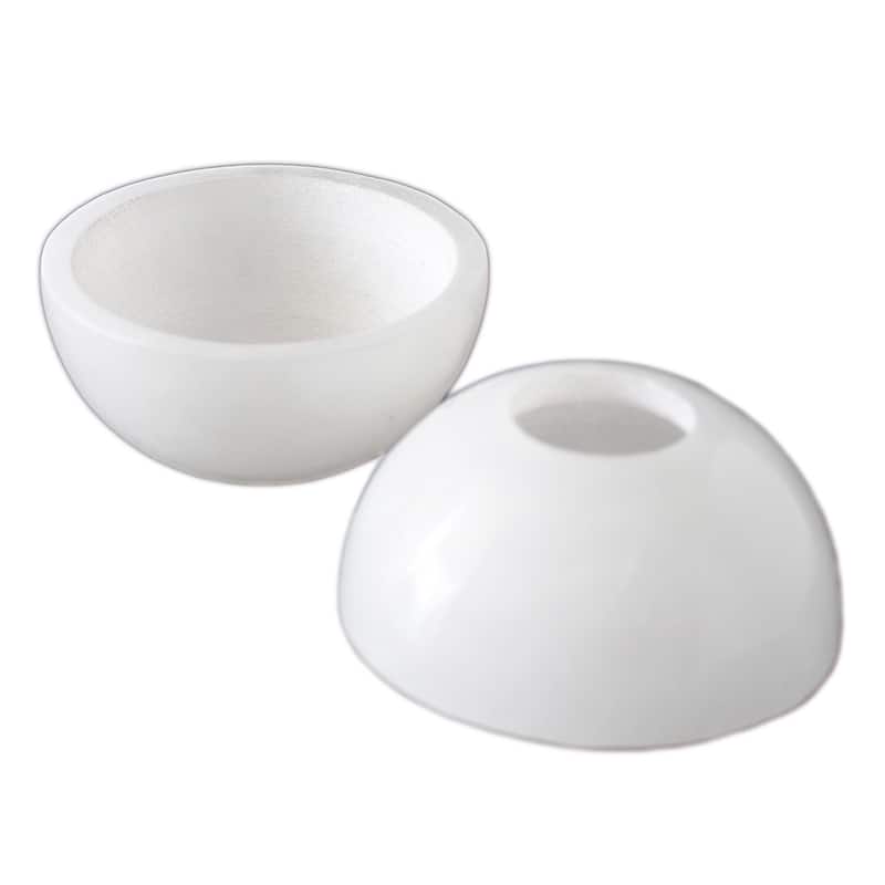 Alabaster Votive/Taper Candle Holder 3"Dia -ST - White