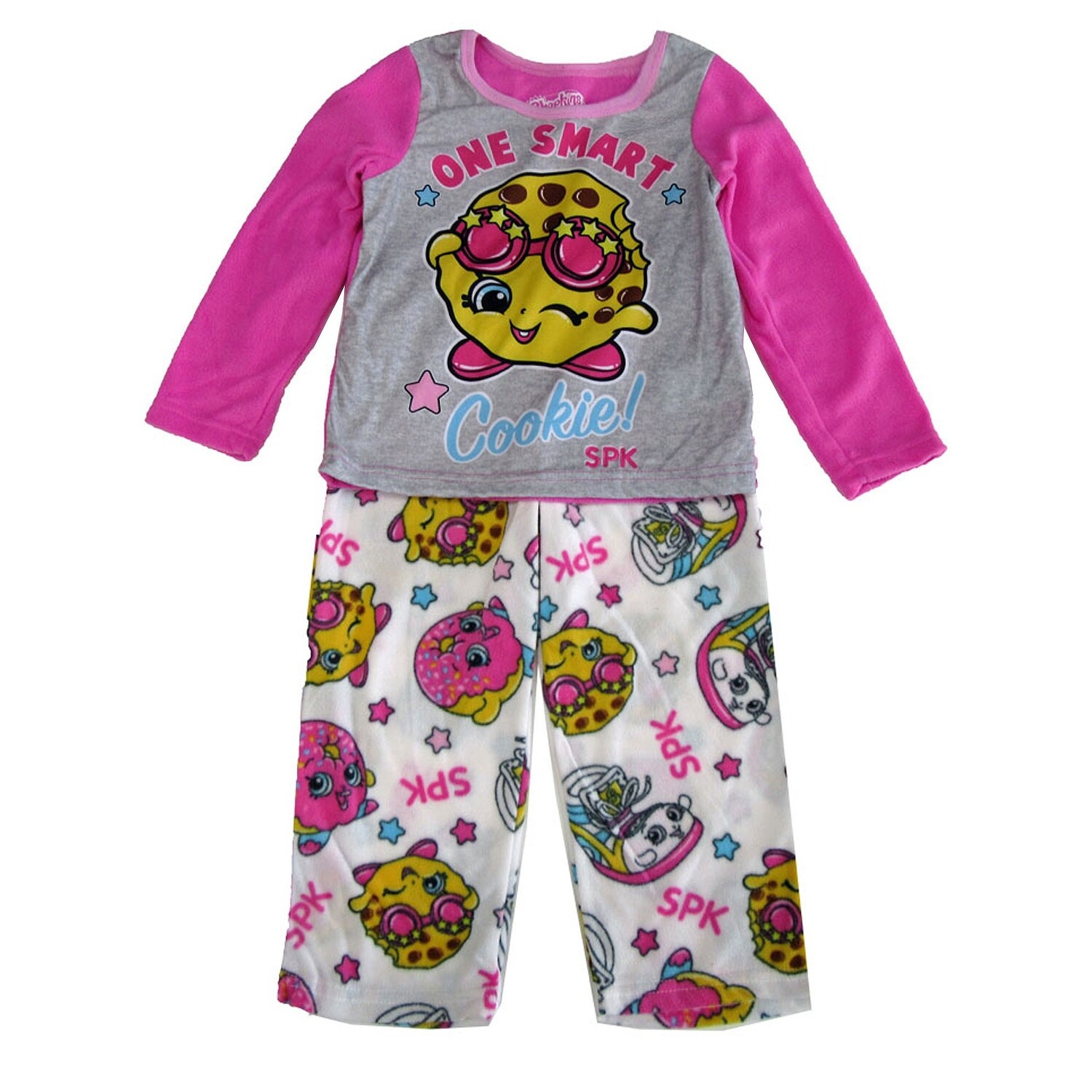 Shop Shopkin Girls Pink White Smart Cookie 2pc Pajama Set