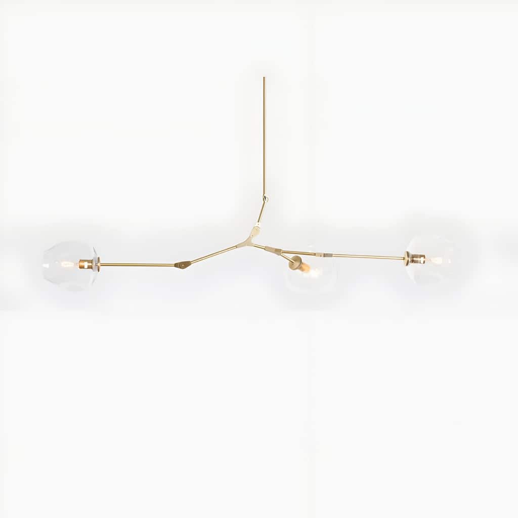 Mil 3 Branch Brass Pendant Light 3
