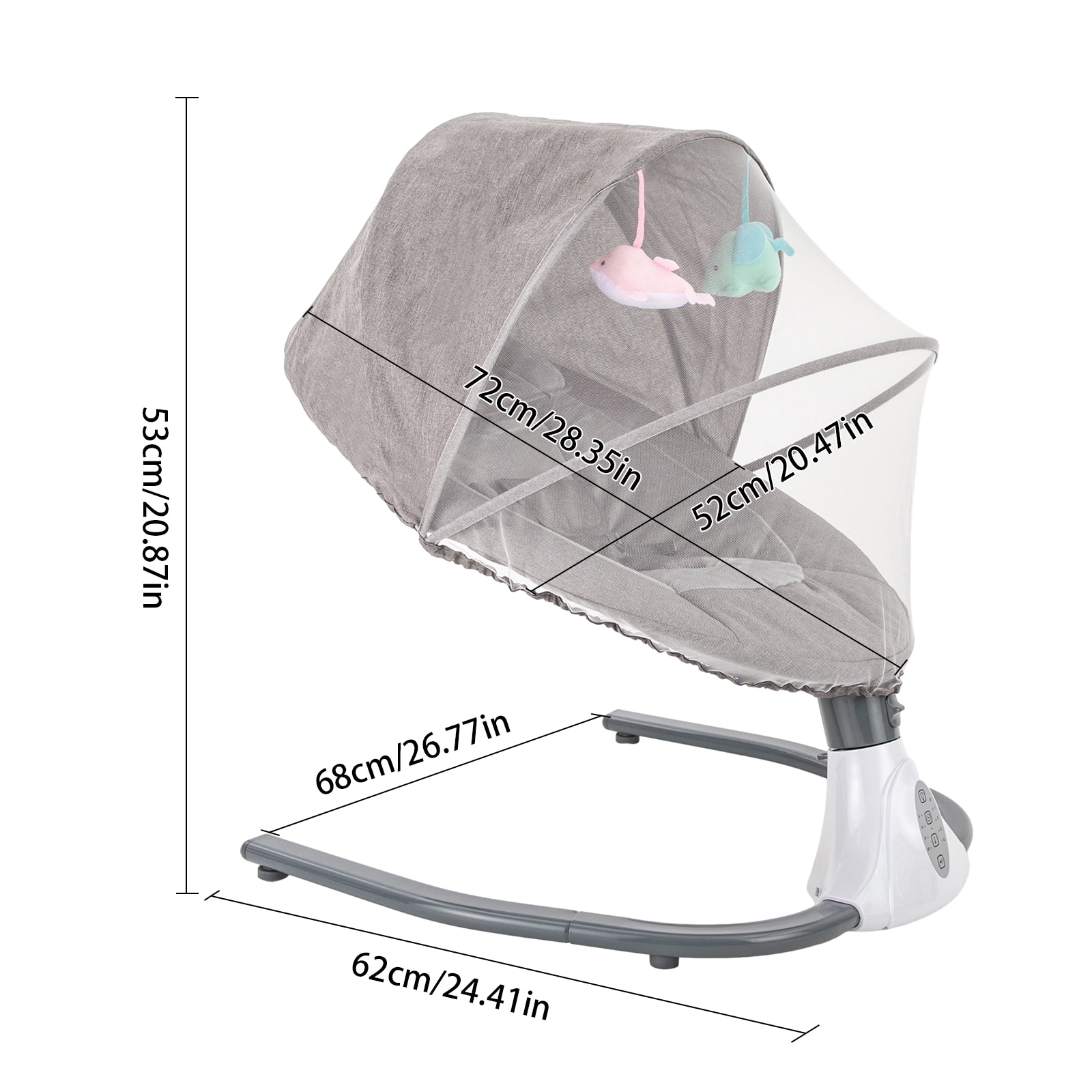 Lofn Electric Baby Bouncer Bluetooth Swing Chair Cradle Rocking Bassinet