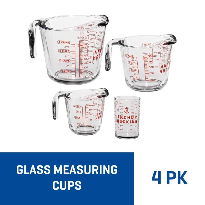Glass Measuring Cups, 4/3/2 Piece Set