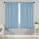 preview thumbnail 190 of 198, Superior Solid Machine Washable Room Darkening Curtains with Back Tabs, Set of 2 42" x 63" - Light Blue