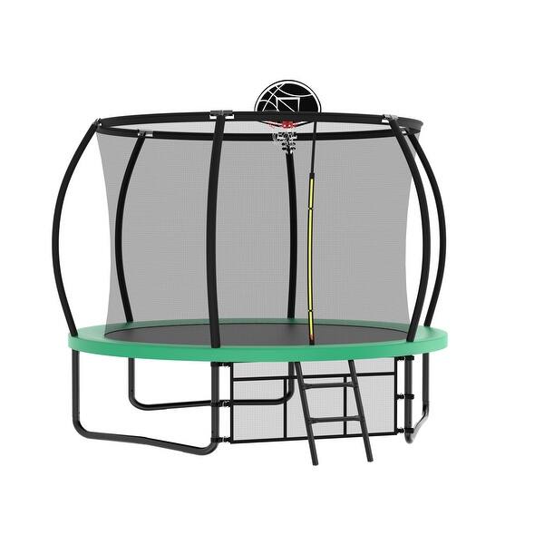 slide 2 of 11, Spacious Design Trampoline Solid Base Structure, Safety Pad For Kid Kids