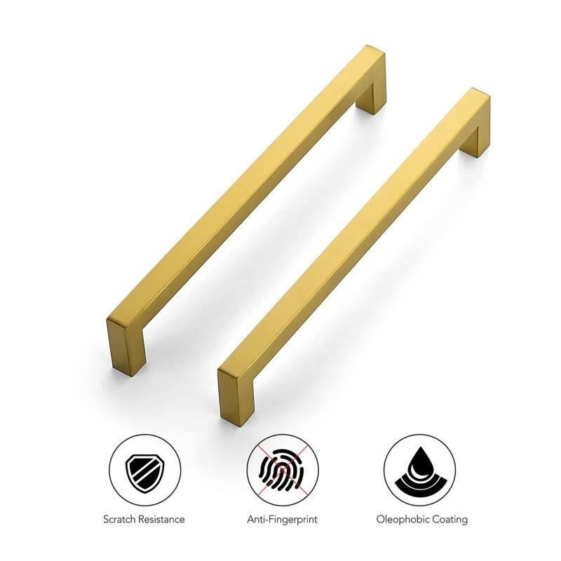 18 Pack 8 Inch Kitchen Square Cabinet Handles - 8.5"L x 0.5"W