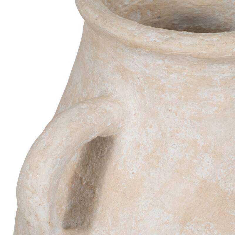 Pottery Paper Mache Vase Casual Mixed Material Handcrafted