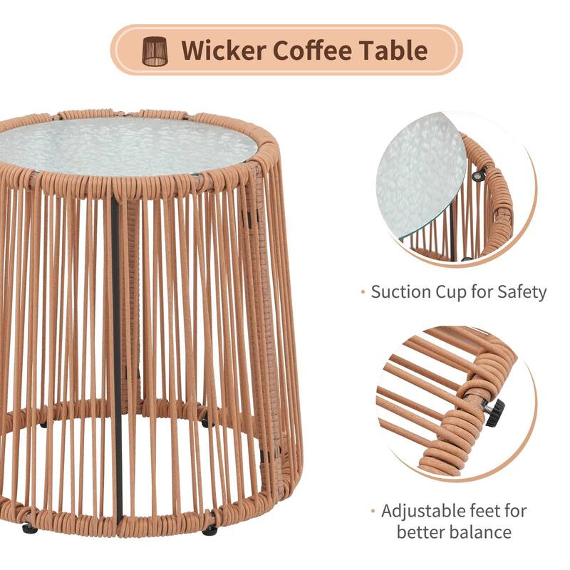 Outdoor 3 Piece Metal Patio Furniture Set Set Sofa